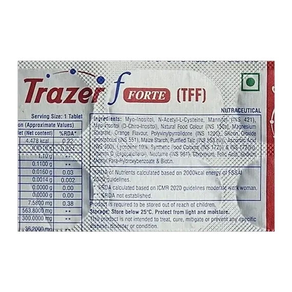 trazer f forte tablet 15's